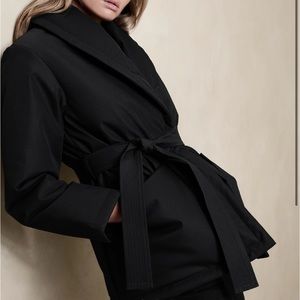 Banana Republic shawl-collar belted jacket